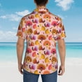 thumbnail image 4 of Fotbe Happy Thanksgiving Turkey Camisa Hawaiana para Hombre Unisex – Camisa Casual de Verano con Botones de Manga Corta de Algodón y Lino,Medium, 4 of 7