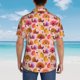 thumbnail image 4 of Balery Happy Thanksgiving Turkey Camisas hawaianas de manga corta para hombre, camisas playeras de corte holgado, camisas de vacaciones con botones,XX-Large, 4 of 7