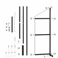 thumbnail image 3 of 2 Pack of 3 Tier Shipping Container Shelving Bracket,3-Tier Black Powder Coated Steel Shipping Container Shelves with Hanging Design & D Hook,22"(D) x 60"(H) For Organizing Cargo in Containers, 3 of 6