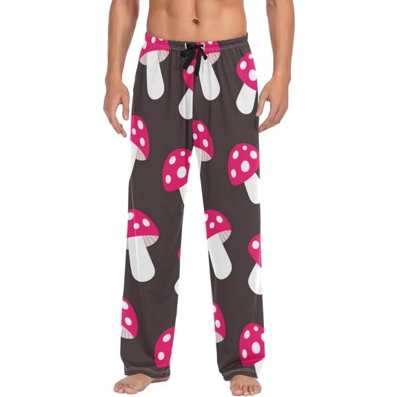 GZHJMY Small Mushroom Pajama Pants For Men, Men's Separate Bottoms, Small, Lounge Pants with Pockets, Christmas New Year Birthday Gifts, Small, Christmas New Year Birthday Gifts, Small