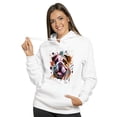 thumbnail image 2 of Bulldog Portrait Watercolor Vintage Retro Styles Hoodie Unisex Merch Hoodies Dog Lover Gifts Idea - 00001, 2 of 6