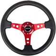 thumbnail image 2 of Steering Wheel 350mm 3in Dish Blk Leather/Red Ctr, 2 of 3
