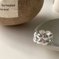 thumbnail image 1 of Nuevo anillo de plata de ley 925 con diseño de perla rota y sencillo, estilo femenino, de lujo, ligero, de alta gama, resistente al color, anillo abierto, 1 of 5