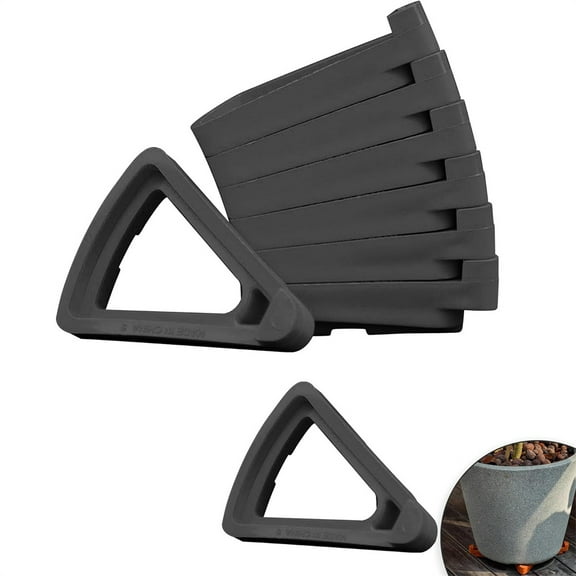 Triani 12Pcs Plant Pot Feet for Outdoor Planters Easy to Clean & Durable, Better Drainage & Deck Protection Lifters Supports Potted Plant Stand (Black)