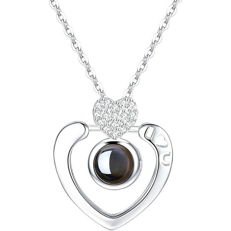 A necklace that says i love you in different languages deals