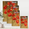 thumbnail image 4 of Designart ' Blooming Vintage Poppies I ' Traditional Canvas Wall Art Print, 4 of 4
