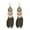Black, variant on Walbest 1 Pair Women Faux Feather Earrings Vintage Bohemian Earrings Long Drop Dangle Earrings With Dream Catcher Design, Alloy Women Fashion Long Earrings for Daily Wear