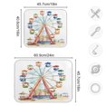 thumbnail image 3 of Kitchen Drying Mat 18x24In Drying Dish Mat Dish Drying Mats Kitchen Countertop Multi-Function Drain Drying Mat Kitchen Table Cartoon Ferris Wheel, 3 of 8
