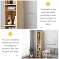 thumbnail image 5 of IOTXY Wooden Narrow Corner Bookcase - 47.2″ Tall 5 Cubes Open Adjustable Bookshelf, White, 5 of 6