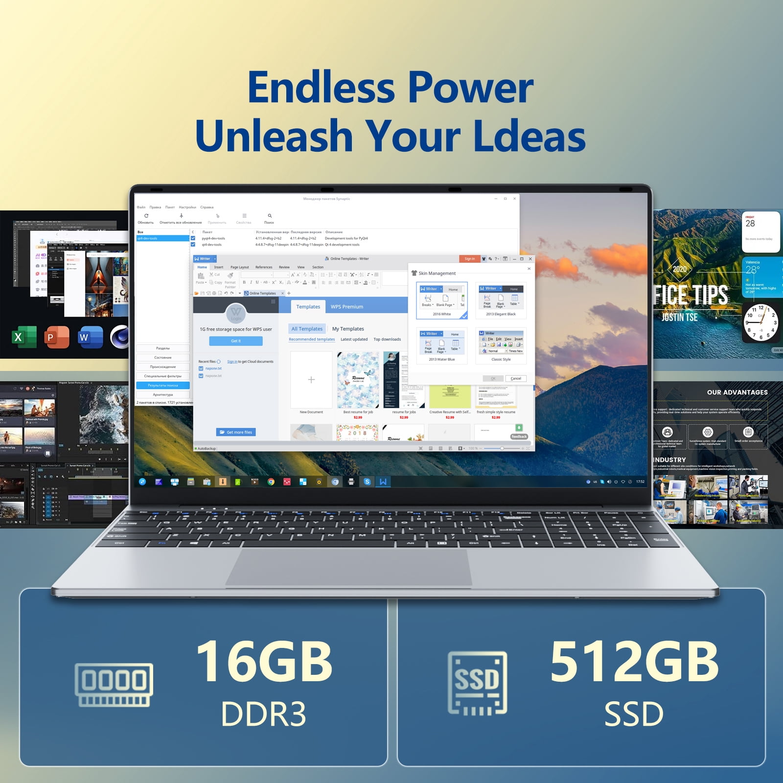 15.6 inch Laptop, Gaming Laptop i5 Processor, Laptop Computer with 16GB LPDDR4 512GB SSD, Silver Traditional Laptop Computers for Work & Study, 180° Angle Open, Dual-Band WiFi