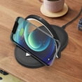 thumbnail image 4 of Chargeur Sans Fil Rapide Réglable en Angle, Veilleuse Multifonctionnelle avec Support de Téléphone Intégré et Indicateur de Charge pour Style de Vie Moderne, 15W, 4 of 5