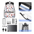 thumbnail image 6 of Daiia Tulips Flowers School Backpack for Men Women, Unisex Large Waterproof Bookbag Schoolbag Casual Daypack for High School/College/Teens/Travel/Work Black, 6 of 8