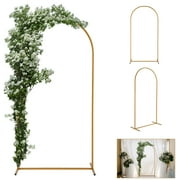 ATR ART to REAL 7.2ft Balloon Arch Stand,Metal Backdrop Stand,Wedding Arbors for Ceremony,Gold