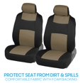 thumbnail image 3 of Juego completo de fundas de asiento BDK PolyPro de color beige sobre negro para coches, 3 of 9