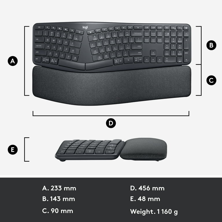 Teclado Ergonómico Inalámbrico Logitech Ergo K860