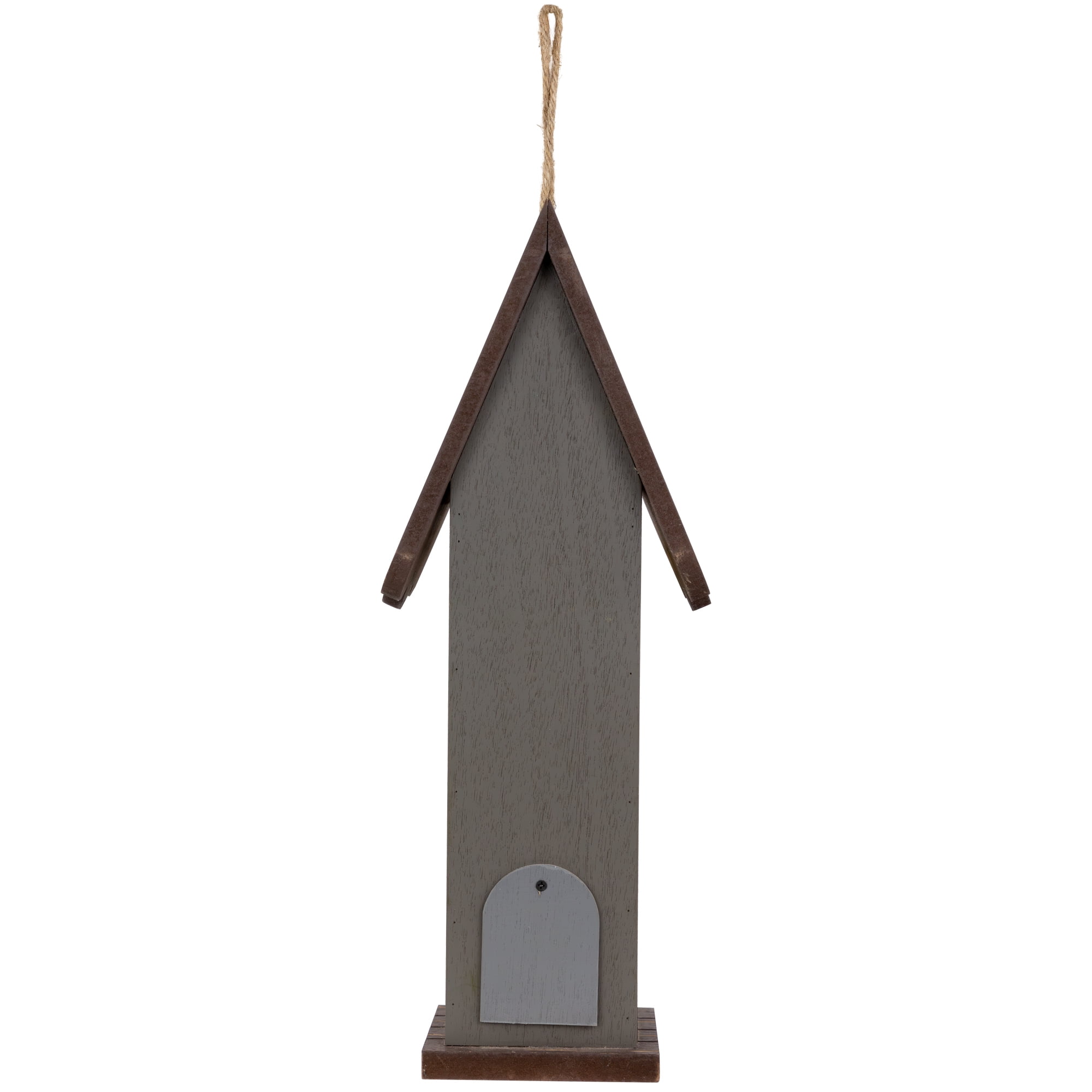 Northlight Wooden Birdhouse with Metal Bird Wall Decoration - 14.5" - Antique White