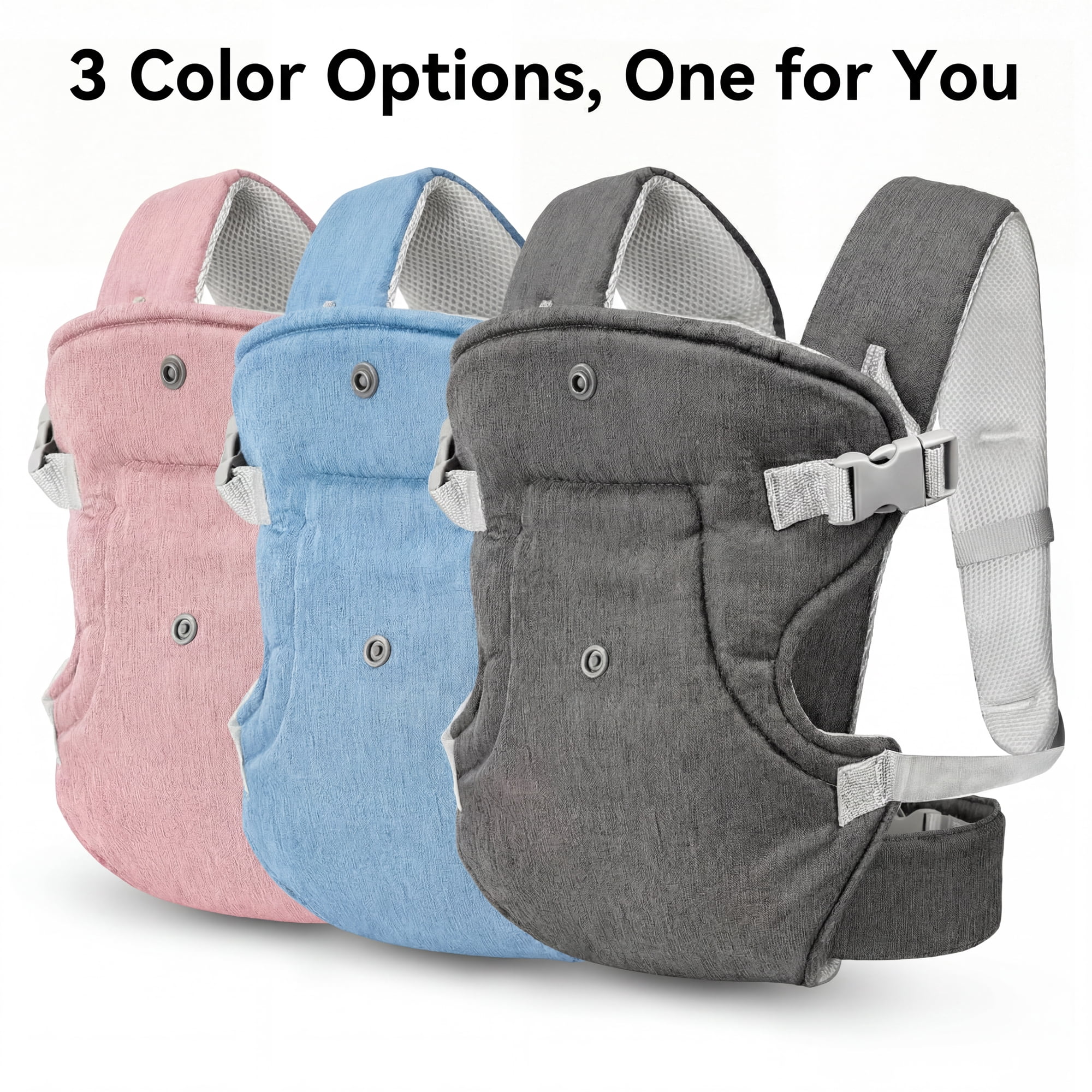 RUPOUN Baby Carrier, Convertible Soft & Cool Baby Carrier, 4-Position, Blue, for Child, Infant, Newborn