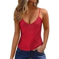 thumbnail image 4 of Womens Undershirt Sparkling Carnival Camisole Commute Sleeveless Sequin Womens T Shirts Blouses,RD1,S, 4 of 5