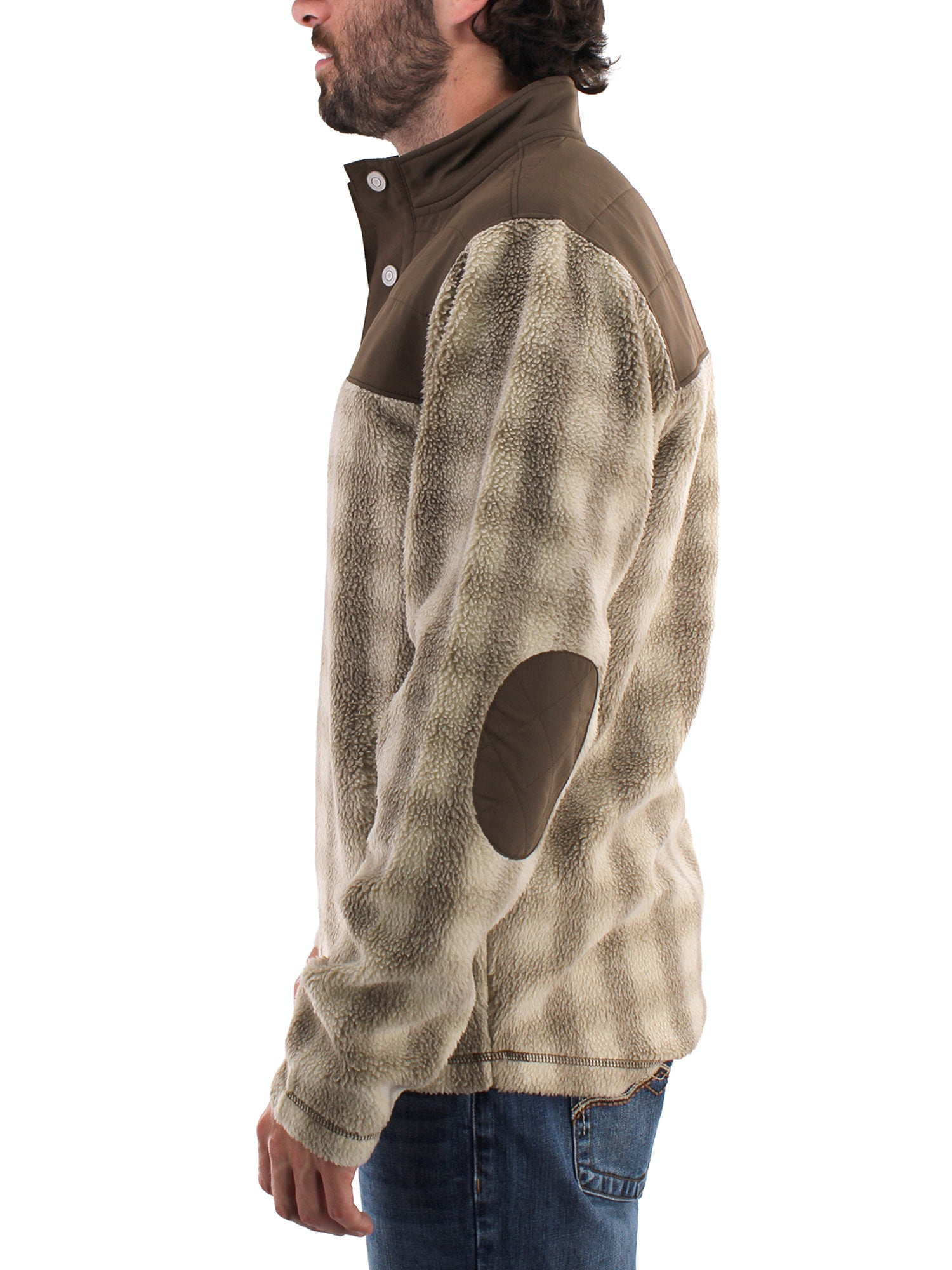10Stone Bed Rock Fleece Pullover - Brown Buffalo Plaid, S-3XL