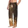 thumbnail image 6 of Goofa Gold butterfly glitter Pattern Printed Soft Pajama Pants for Men, Wide Leg Comfy Casual Lounge Yoga Pants-Large, 6 of 6