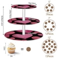 thumbnail image 3 of Cupcake Dessert Display Holder Tower Decorations For Party Wedding Birthday Anniversary Textured Of Hearts, 3 of 8