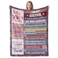thumbnail image 1 of LHSHID Sister Gifts Blanket To M Sister Birthday Gifts from Sister Gifts for Sister Best Birthday Gifts for Sister Super Soft Throw Blankets 50x60in, 1 of 6