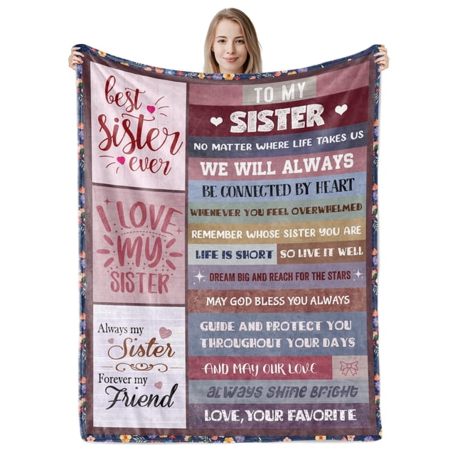 LHSHID Sister Gifts Blanket To M Sister Birthday Gifts from Sister Gifts for Sister Best Birthday Gifts for Sister Super Soft Throw Blankets 50x60in