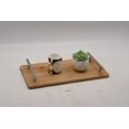 thumbnail image 2 of Rectangular BAMBOO TRAY with chrome finish handle, 2 of 2