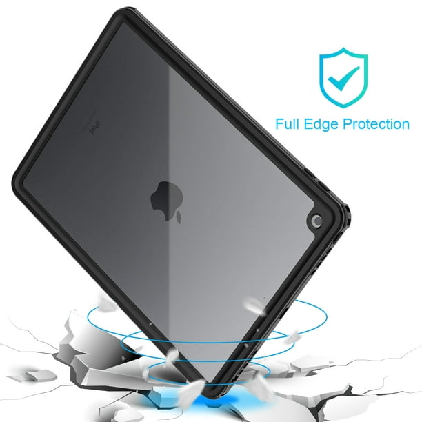 Torubia Waterproof Case For Ipad 10.2 2019 Tablet Ip68 Shockproof Scratch Resistance Tablet Protector (Black)