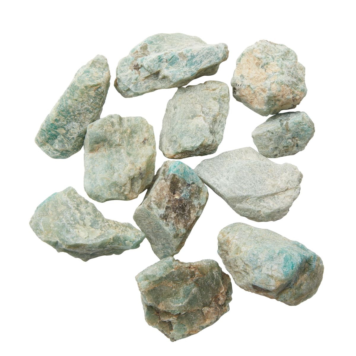1 lb of Tumbled Amazonite Natural Rock Chips with Info Card 