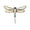White, variant on Natural Abalone Shell Silver Tone Alloy Dragonfly Insect Versatile Fashion Brooch Pin, White