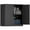 Black, variant on NICEGDLT Metal Garage Wall Cabinet, Metal Wall Mounted Storage Cabinets with Lockable Doors and Adjustable Shelves, Floating Tool Cabinet for Garage, Home Office, Kitchen,BlackGrey