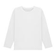thumbnail image 2 of Cethrio Girls Long Sleeve Tops, Pullover Crewneck Casual Loose Fit Spring Blouses White Size 5T, 2 of 7