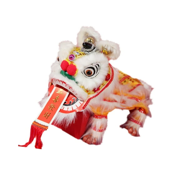 MERIGLARE Chinese Lion Puppet Ornament Marionette Puppet for Holiday Birthday Carnival Yellow