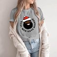 thumbnail image 2 of Camiseta informal con estampado de árbol de Navidad de manga corta y cuello redondo para mujer Pompotops hfajkhk124606, 2 of 6