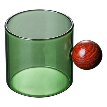 

Fovolat Glass Coffee Mugs Large Wide Mouth Coffee Cup Mocha Hot Beverage Mugs Wide Mouth Coffee Cup Ideal for Soda Tea Water 120ML astounding