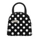 thumbnail image 1 of Balery Black and White Polka Dot Bolsa de Almuerzo para Mujeres, Caja de Almuerzo, Bolsa de Almuerzo Pequeña Impermeable, Tote de Almuerzo Reutilizable con Gran Capacidad, 1 of 6