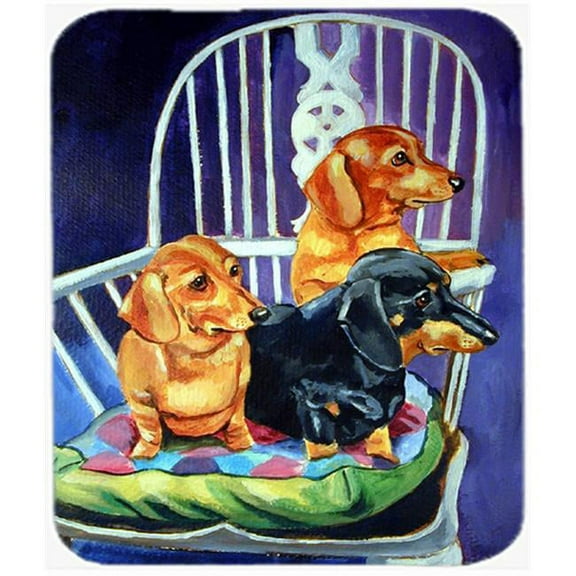 Carolines Treasures  Dachshunds Two Red and a Black and Tan Mouse Pad- Hot Pad or Trivet