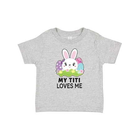 

Inktastic My Titi Loves Me with Bunny and Easter Eggs Gift Baby Girl T-Shirt