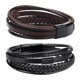 thumbnail image 1 of GOOHOCHY 2 unids hombres pulsera PU Braidy Pulsera Estilo étnico Brazalete Joyería de Mano Mano, 1 of 7