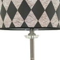 thumbnail image 3 of Royal Designs 28" Crystal and Brushed Nickel Buffet Lamp with Vertical Black Diamond on Grey Papyrus Design Hard Back Lamp Shade, 3 of 6