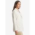 thumbnail image 4 of Jessica London Women's Plus Size Casual Long Sleeve Linen Blazer Jacket with Pockets, 4 of 6