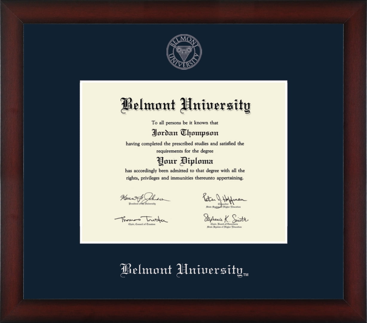 Belmont University Diploma Frame, Document Size 11" x 8.5" - Walmart.com