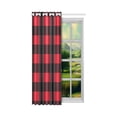 thumbnail image 2 of MKHERT Red Buffalo Check Lumberjack Plaid Window Curtain Living Room,Bedroom Window Drapes 52x84 inch, 2 of 3