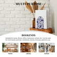 thumbnail image 7 of Pofeuu Blue And White Porcelain Pattern Print Large Bookend Hold Heavy Books- Wood Bookends for Heavy Books Heavy Duty Book Ends Wood Bookends for Office Desk Non-Skid, 7 of 7