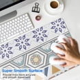 thumbnail image 4 of Long Mouse Pads for Desk,Colorful Geometric Striped Pattern Desk Mats on Top Of Desks, Desk Mouse Pad Extra Large with 3mm Non-Slip Base and Stitched Edge for Gaming,Office,Work,Home 31.5"x11.8", 4 of 6
