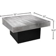 thumbnail image 7 of Meridian Furniture Palladium Textured Metal Coffee Table in Chrome, 7 of 7