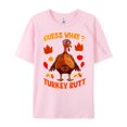 thumbnail image 4 of Funny Guess What Turkey Butt Thanksgiving Print Men's Cotton Short Sleeve Crew Neck T-Shirt, 4 of 10