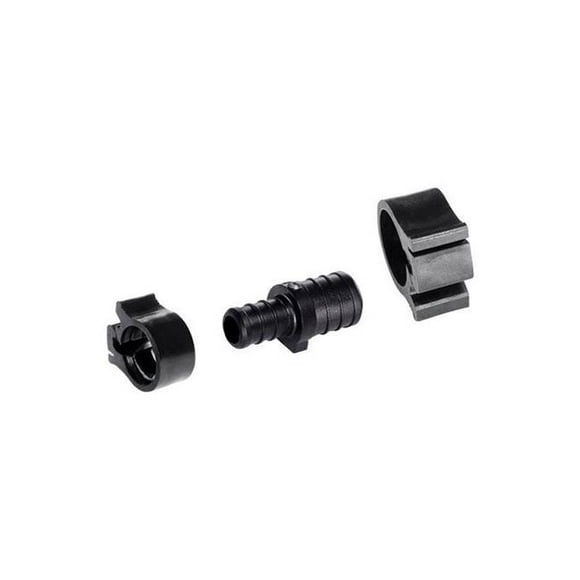 Flair-It 0.75 in. x 0.5 in. Dia. Pex Reducing Coupling with Clamps