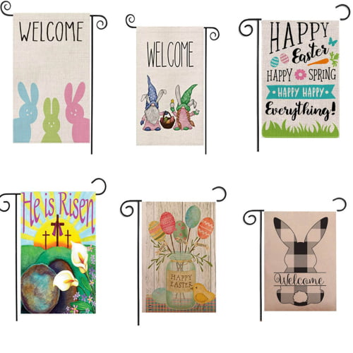 Happy Easter Bunny Holiday Humor Garden Flag Decorated Eggs 30*45cm Lane 